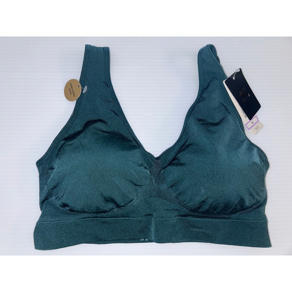 Wacoal B-Smooth Seamless Bralette Dark Green Removable Pads 835275 38 XL - Picture 5 of 6